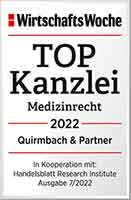 Top-Kanzlei Medizinrecht 2022, Quirmbach & Partner